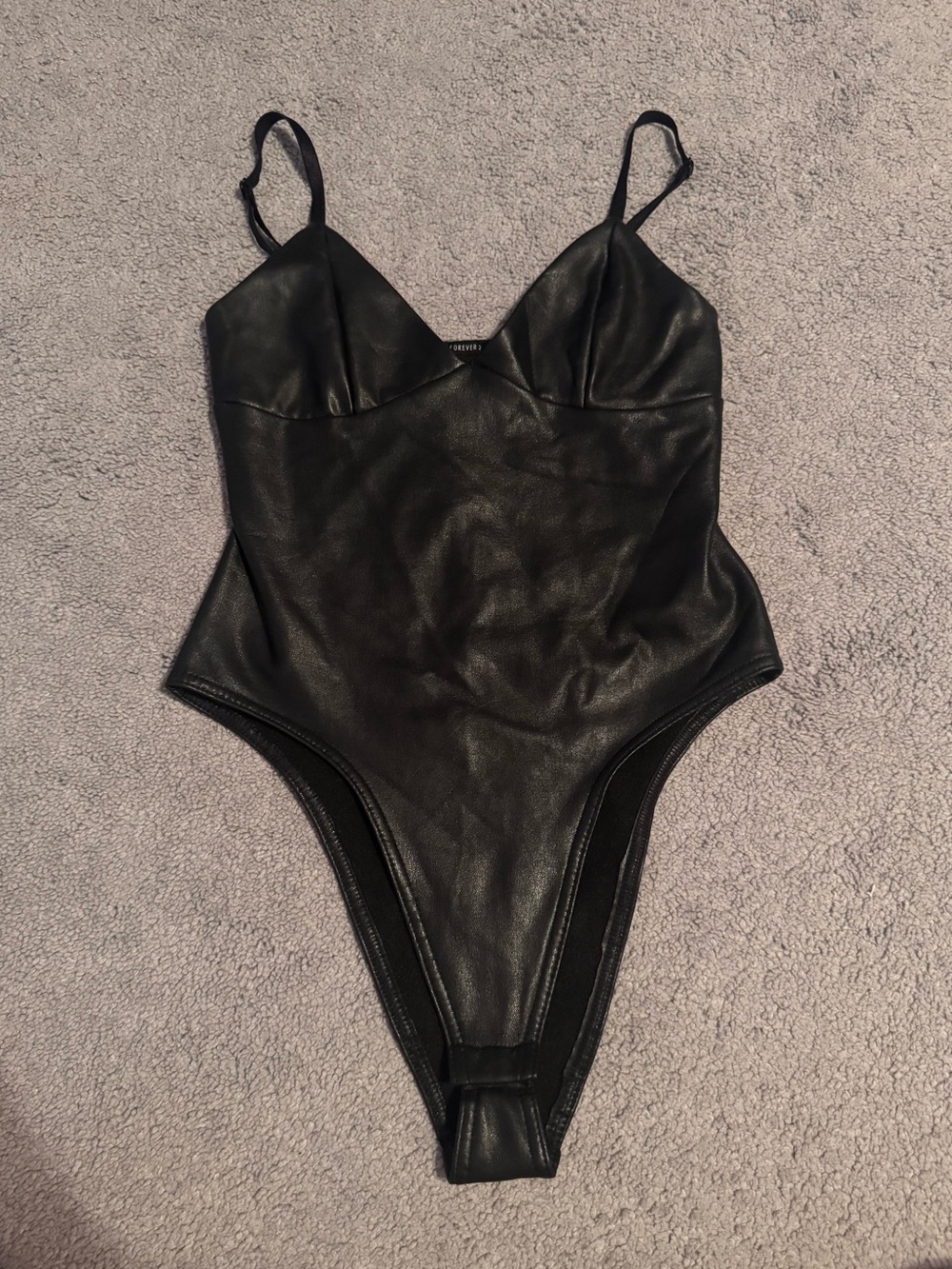 Black Leather Bodysuit